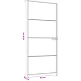  Unutarnja vrata 93 x 201,5 cm Kaljeno Staklo i Aluminij Slike
