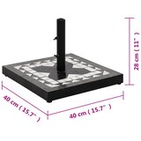 Postolje za suncobran četvrtasto 12 kg crno-bijeli | shoptok.hr