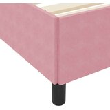 vidaXL krevetna konstrukcija ostalo roza i bijela 90 x 190 cm baršun | shoptok.hr