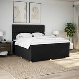  Krevet s oprugama i madracem crni 200x200 cm od tkanine | shoptok.hr