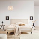 Livetastic OBLAZINJENA POSTELJA 180 cm x 200 cm , les, kovina, tekstil bež | Shoptok.si
