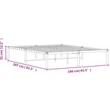 Metalni okvir za krevet crni 160x200 cm | shoptok.hr