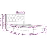  Okvir za krevet s uzglavljem Plava 120 x 200 cm Baršun - Plava 120 x 200 cm | shoptok.hr