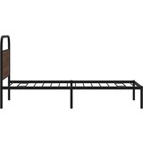  Posteljni okvir brez vzmetnice 107x203 cm rjavi hrast inž. les, (21607423) | Shoptok.si