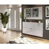 Germania Kremno bela preklopna/stenska omarica za čevlje v hrastovem dekorju 140x83x18 cm Ameca – | Shoptok.si