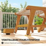  Vrtna fotelja s podnožjem set od 2 dijela vanjska ležaljka od akacije s ratanovim sjedalom boho stil podesive noge | shoptok.hr