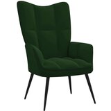 Stolica za opuštanje s osloncem za noge tamnozelena baršunasta | shoptok.hr