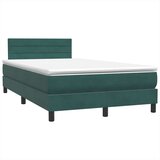 Box spring postelja z vzmetnico temno zelena 120x210 cm žamet, (21791944) | Shoptok.si