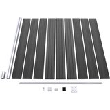 Set panela za ogradu WPC 1138 x (105 - 186) cm crni | shoptok.hr