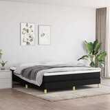 vidaXL Box spring postelja z vzmetnico črna 180x200 cm blago Cene