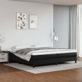  Box spring postelja z vzmetnico črna 200x200 cm umetno usnje, (20724004) Cene