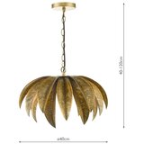  Där Lighting CAR0135 - Luster na lancu CARA 1xE27/60W/230V zlatna | Eponuda.com