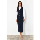 Trendyol Navy Blue Woven Fabric Gilet Dress Cene