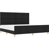 vidaXL Črna Postelja 200x200 cm iz Tkanine, (22049145) Cene