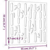  Vrtni zidni ukras 55 x 55 cm čelik COR-TEN s uzorkom bambusa | shoptok.hr