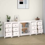  Komoda bijela 230 x 35 x 80 cm od masivne borovine | shoptok.hr