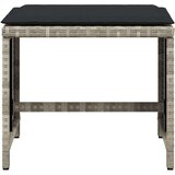  Vrtni stolčki z blazinami 4 kosi sv. sivi 40x40x35 cm PE ratan | Shoptok.si