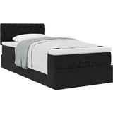  Otomanski okvir kreveta s madraca crni 90x190cm baršunasti | shoptok.hr