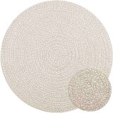  Rug "ZIZUR" Cream Ø 120 cm Juta videz Notranje in zunanje | Shoptok.si