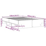  Okvir za krevet bijeli 135x190 cm konstruirano drvo | shoptok.hr