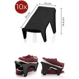 Set polica za cipele 08006-10, 24,4x11,5x14,2cm, 10 dijelova, Crni