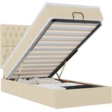  Otomanski okvir kreveta s madraca krem 90x190cm od tkanine | shoptok.hr