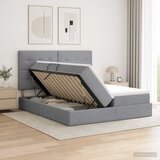  Krevet s od storage s pohranom Svjetlosiva 200 x 200 cm Tkanina | shoptok.hr