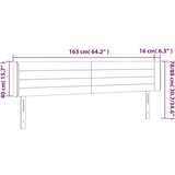  Posteljno vzglavje črno 163x16x78/88 cm blago, (20933440) | Shoptok.si