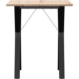 vidaXL jedilna miza y okvir 60x60x75 cm trdna borovina lito železo | Shoptok.si