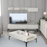 Hanah home Lyon 3 - Cream, Black CreamBlack Living Room Furniture Set | ePonuda.com
