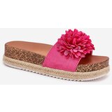 Boto Womens platform sandals with decorative flowers fuchsia Tessara | shoptok.hr