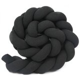 Puffi Enojna obroba za otroško posteljo Temno siva Melange 400 cm | Shoptok.si