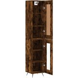  Visoka komoda dimljeni hrast 34 5x34x180cm konstruiranog drva | shoptok.hr