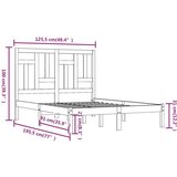 Za krevet od masivnog drva 120 x 190 cm 4FT mali bračni | shoptok.hr