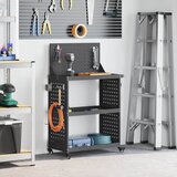  Količar za alate s policom Crna 65 x 35 x 111 cm Čelična vrata | shoptok.hr
