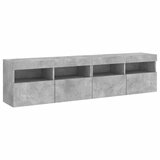  Zidni TV ormarići LED 2 kom boja betona 80x30x40 cm | shoptok.hr