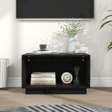 Furnova TV omarica črna 60x35x35 cm trdna borovina, (21923627) | Shoptok.si