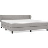  Box spring postelja z vzmetnico svetlo siva 200x200 cm blago, (20788908) | Shoptok.si