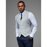 Ombre Fitted structured men's vest with patch pockets - grey melange | Shoptok.si