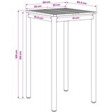  Stol za bar u vrtu Prirodna i bijela 60 x 60,5 x 105 cm | shoptok.hr