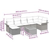 vidaXL Set od 8 dijelova vrtne sofe s jastučićima Bež Poli Ratan | shoptok.hr