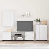 vidaXL 4-delni komplet TV omar Bela Konstruiran les | Shoptok.si