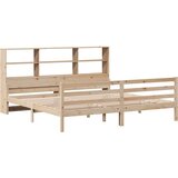vidaXL Knjižna postelja brez vzmetnice 200x200 cm trdna borovina | Shoptok.si