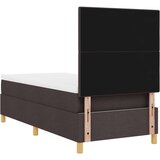  Krevet s podnom oprugom i madracem Tamnosmeđi 100x200 cm Tkanina | shoptok.hr