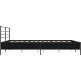  Okvir za krevet crni 180 x 200 cm konstruirano drvo i metal | shoptok.hr