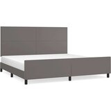  Posteljni okvir z vzglavjem siva 200x200 cm umetno usnje, (20906696) | Shoptok.si