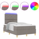 vidaXL LED Box Spring Postelja z vzmetnico Taupe 120 x 190 cm blago, (5000127284) Cene