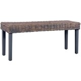 vidaXL Klop 110 cm siv naraven kubu ratan in trden mangov les, (20770494) | Shoptok.si