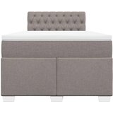  Krevet s oprugama i madracem smeđesivi 120 x 190 cm od tkanine | shoptok.hr