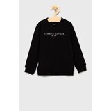 Tommy Hilfiger Otroška bombažna mikica črna barva, | Shoptok.si